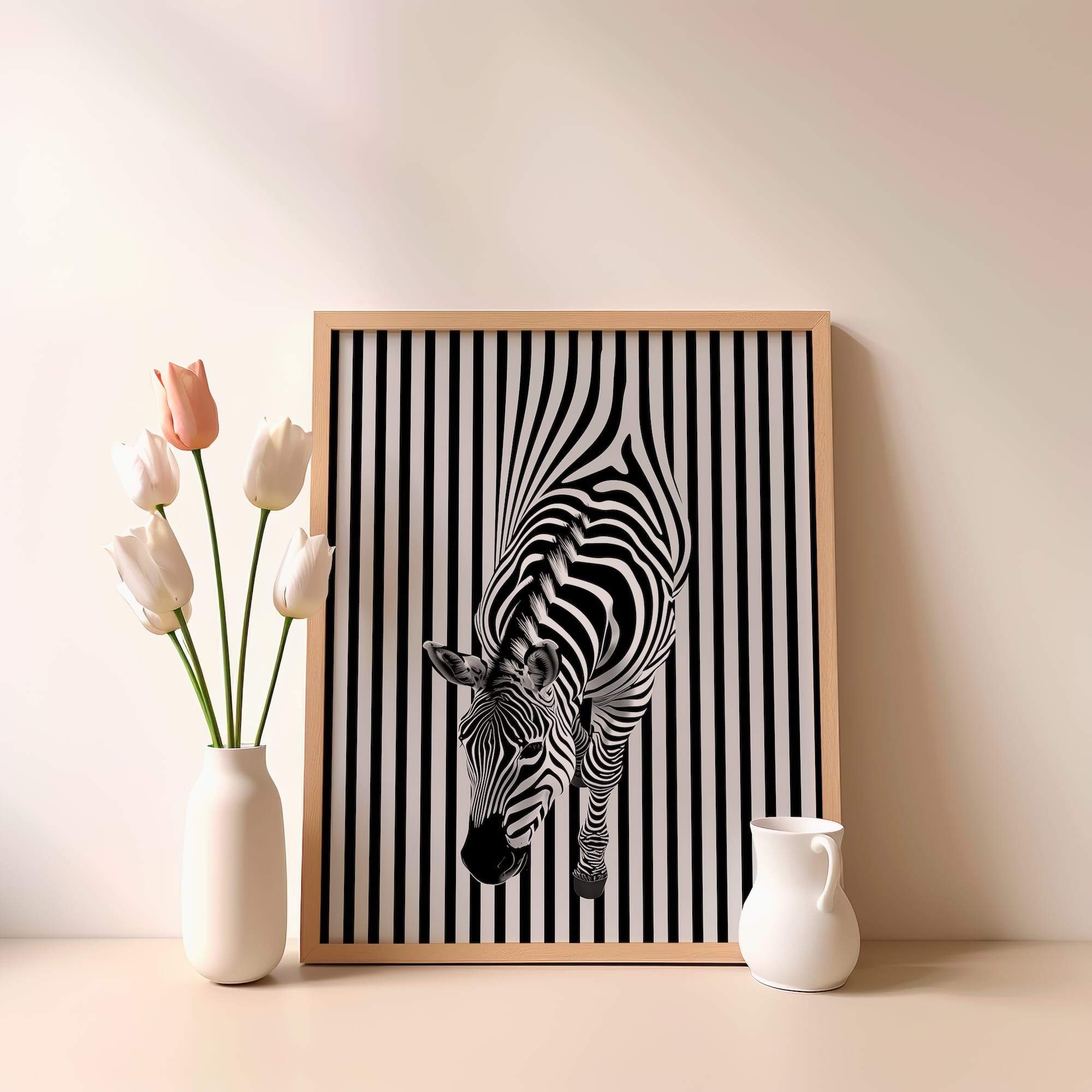 Zebra Stripe Fusion Matte Poster Print
