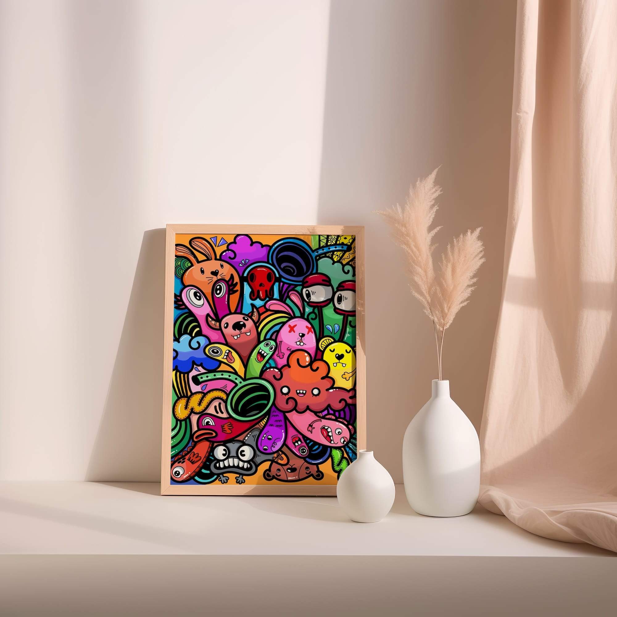 Rainbow Forest Beasts Matte Poster Print - Image 2